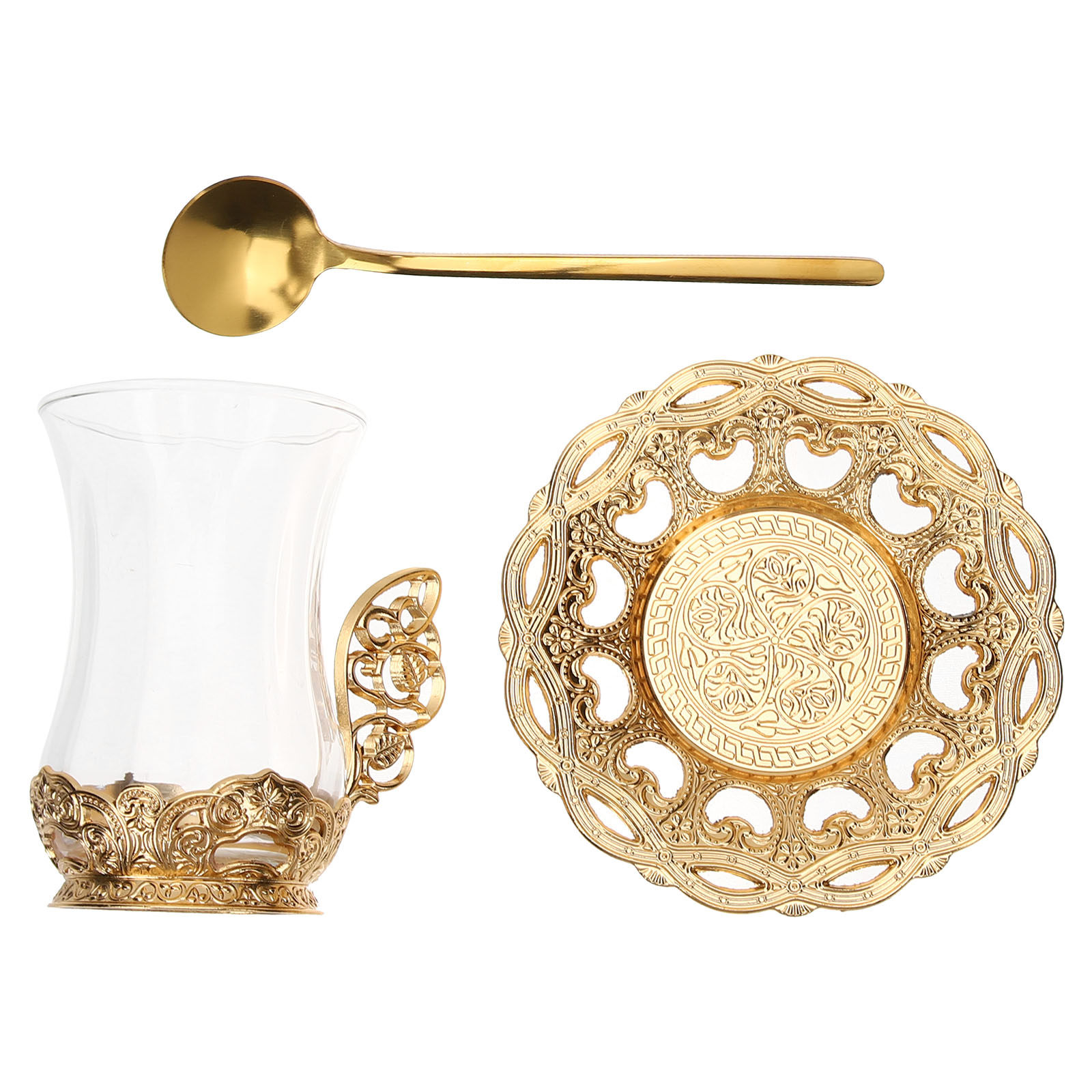 Coffee Tea Spoon - 1Set Elegant Glass Coffee Cup Set