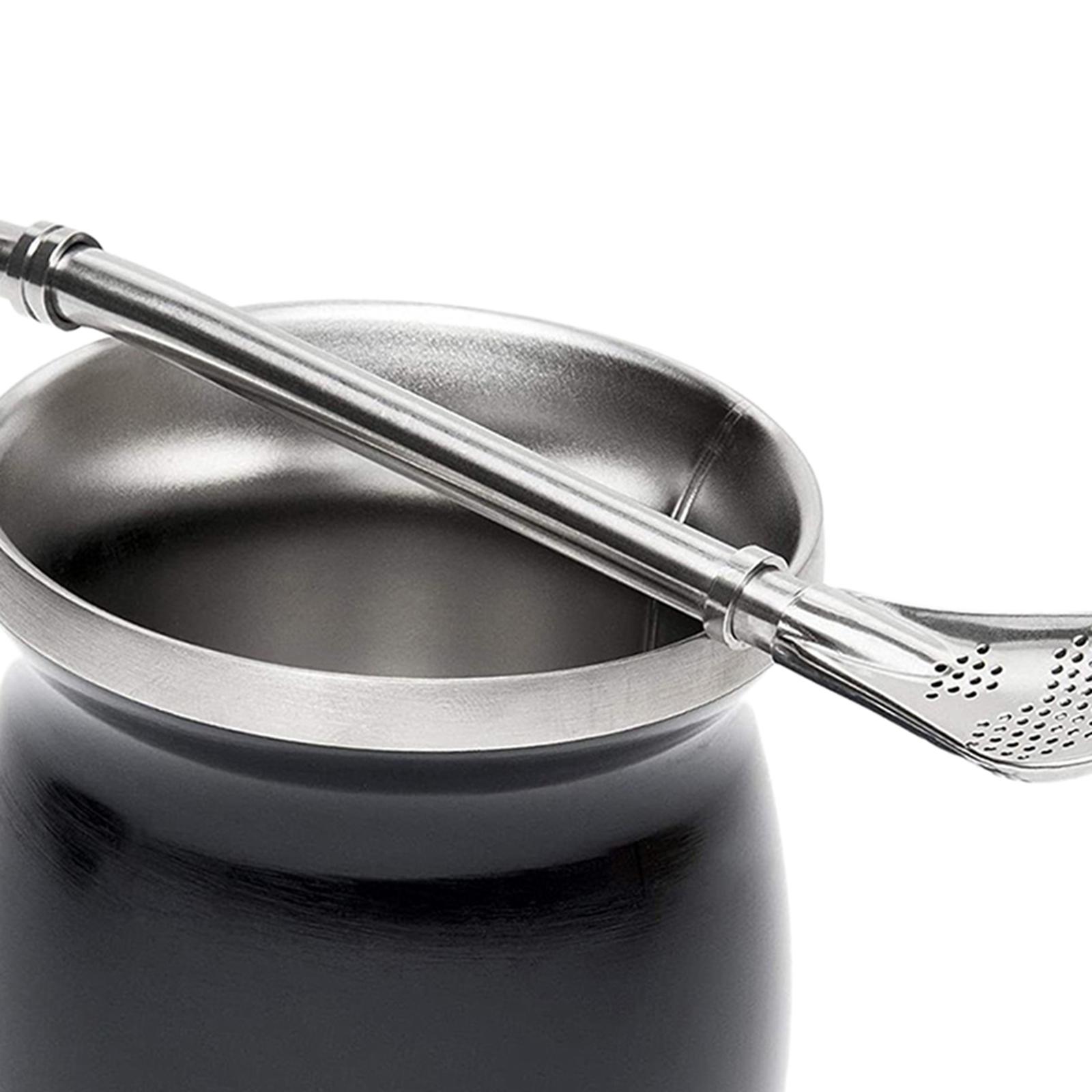 Cup Stainless Steel Double Wal - Coffee Tea Spoon recension och pris