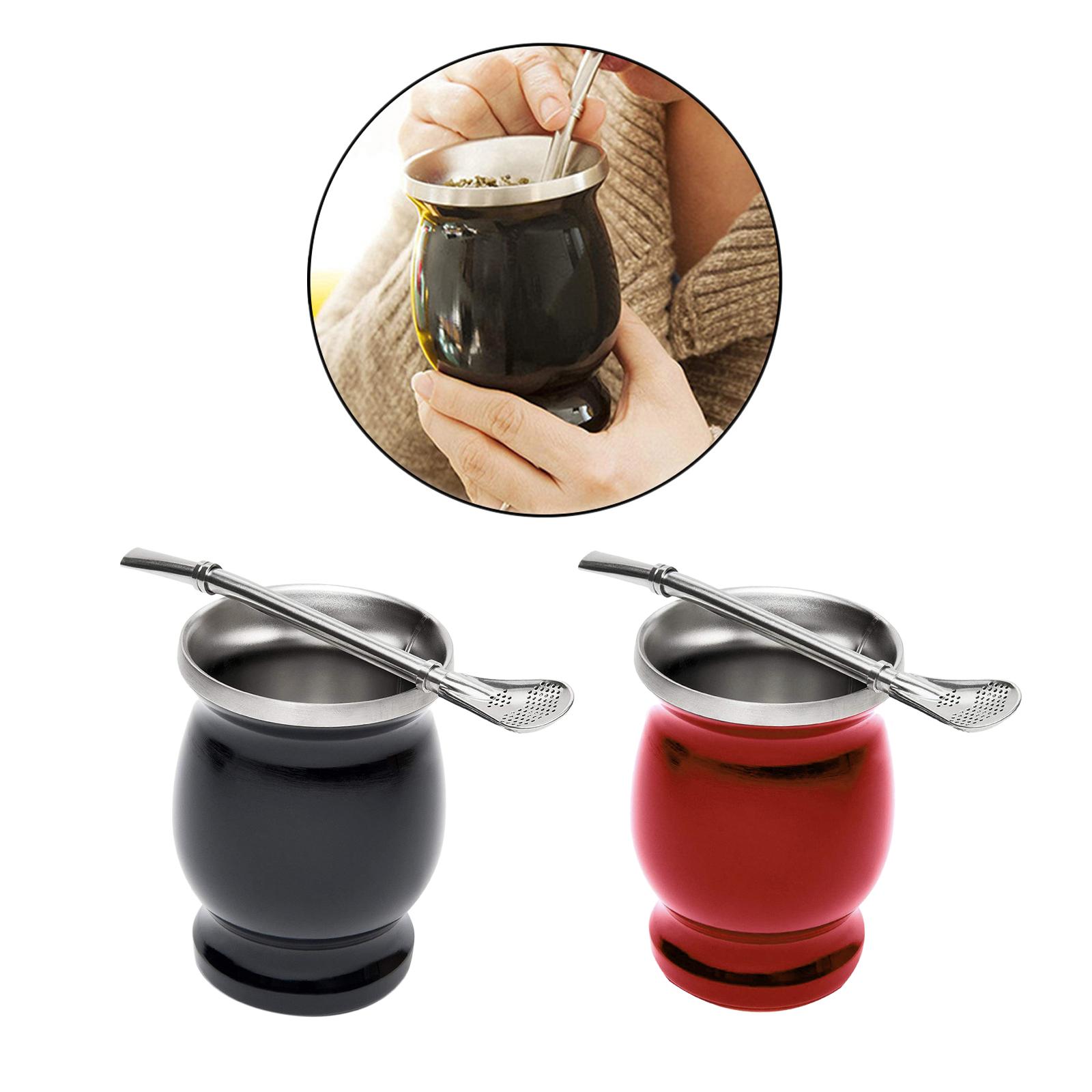 Cup Stainless Steel Double Wal - Coffee Tea Spoon recension och pris