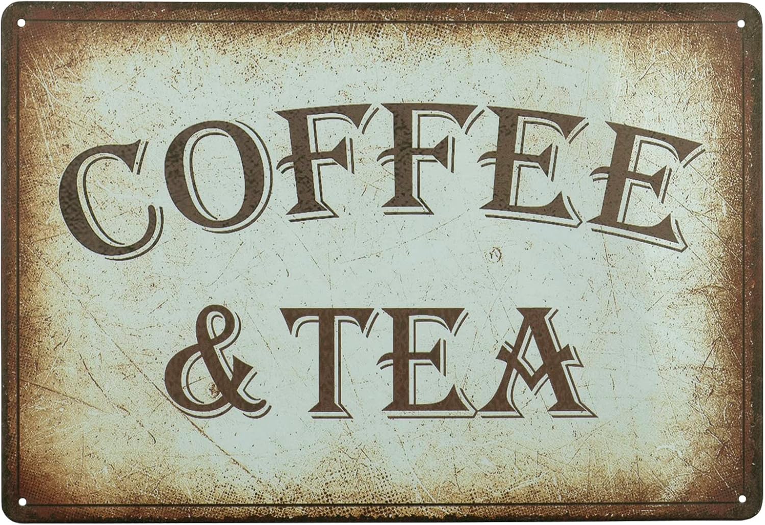 Coffee and Tea Retro Tin Sign  - Coffee Tea Quotes recension och pris