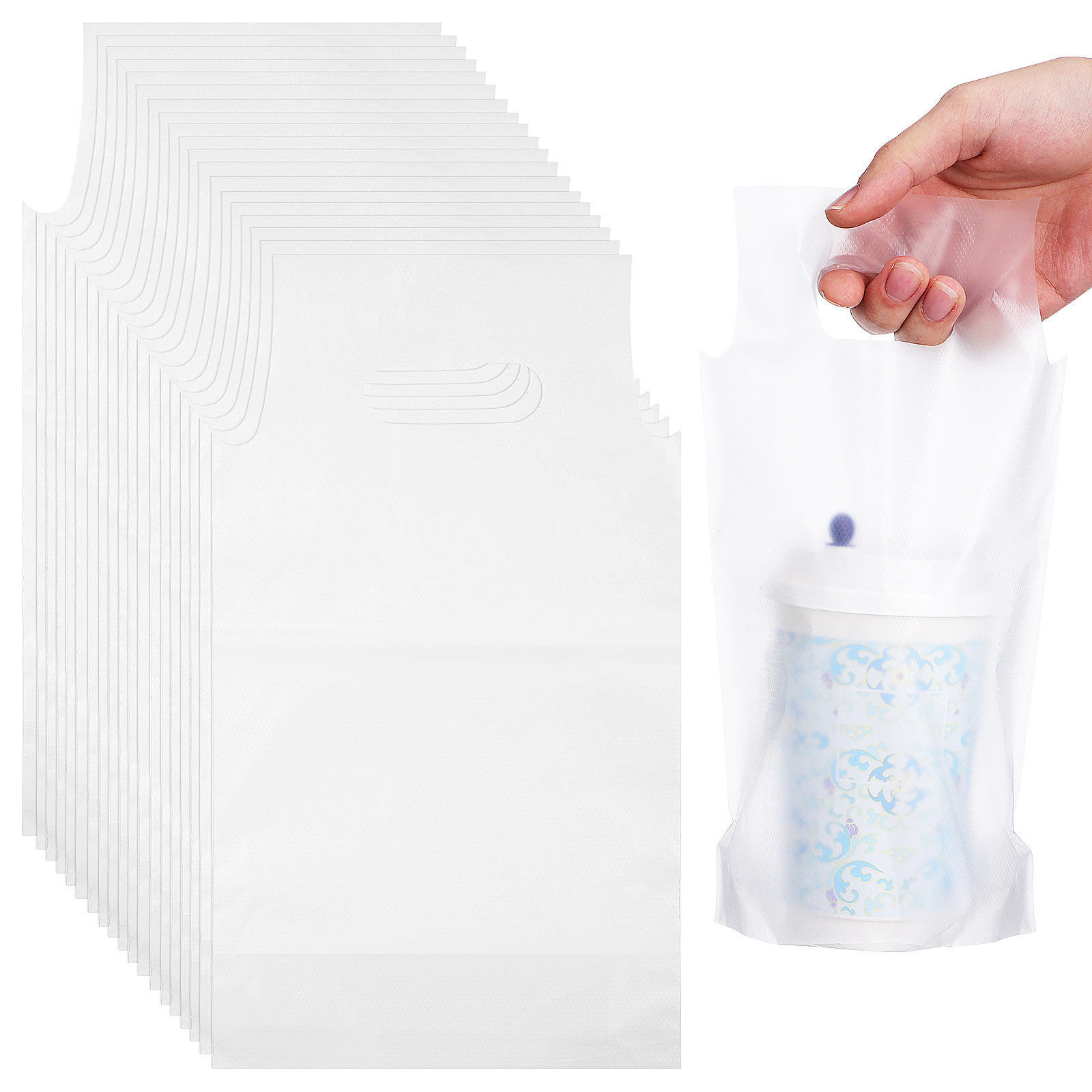 500Pcs Beverage Bags Handle Tr - Coffee Tea With Milk recension och pris