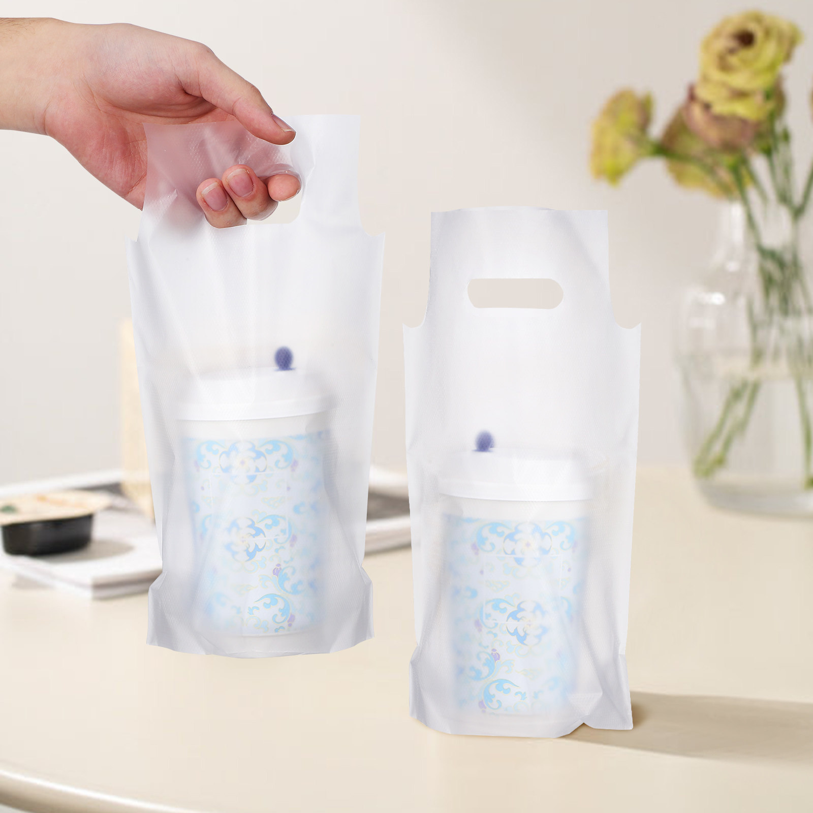 500Pcs Beverage Bags Handle Tr - Coffee Tea With Milk recension och pris