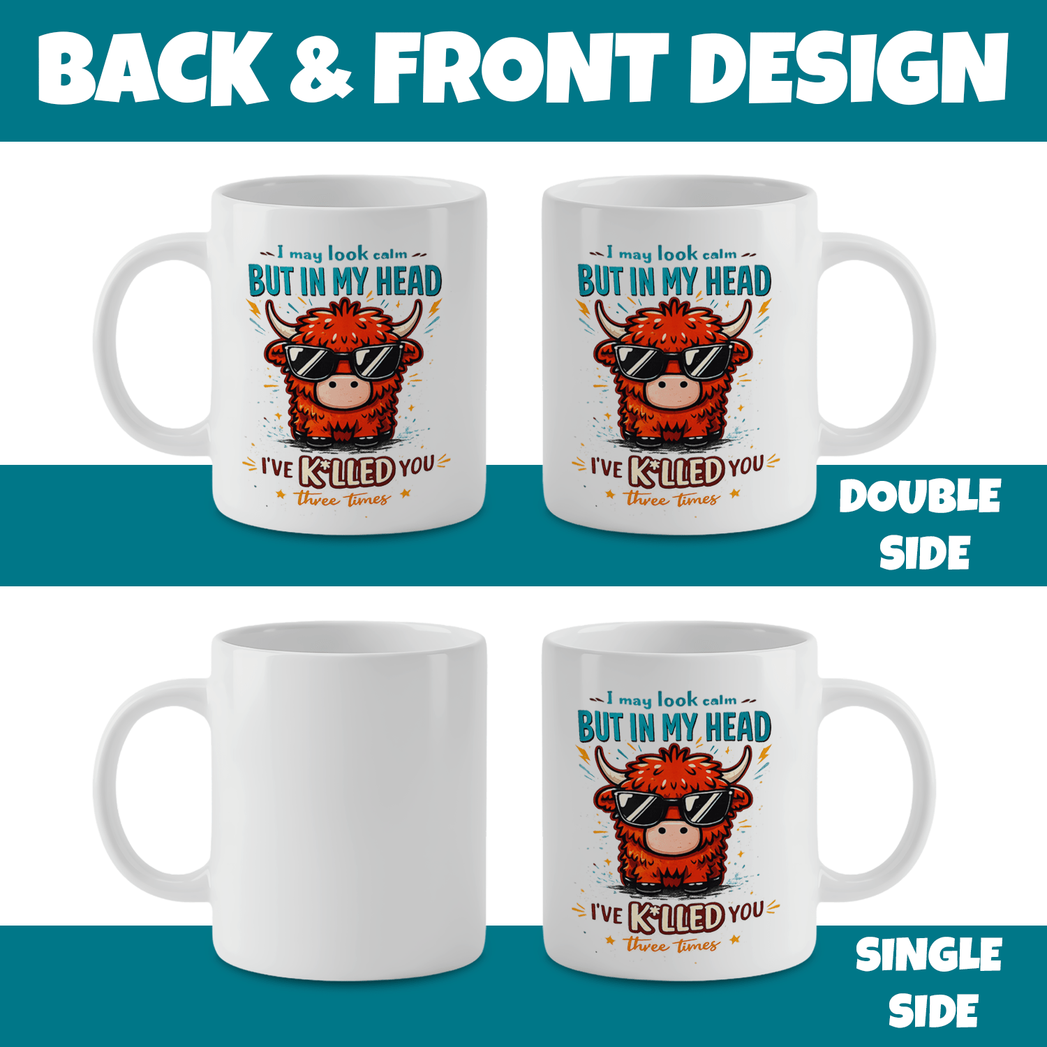 Highland Cow Funny Quote Coffe - Coffee Tea Quotes recension och pris