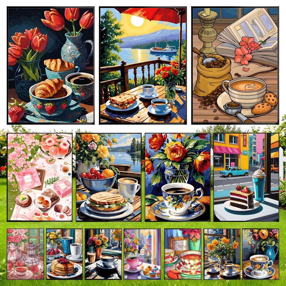 Afternoon Tea Coffee Cup Desig - Coffee Tea Poster recension och pris
