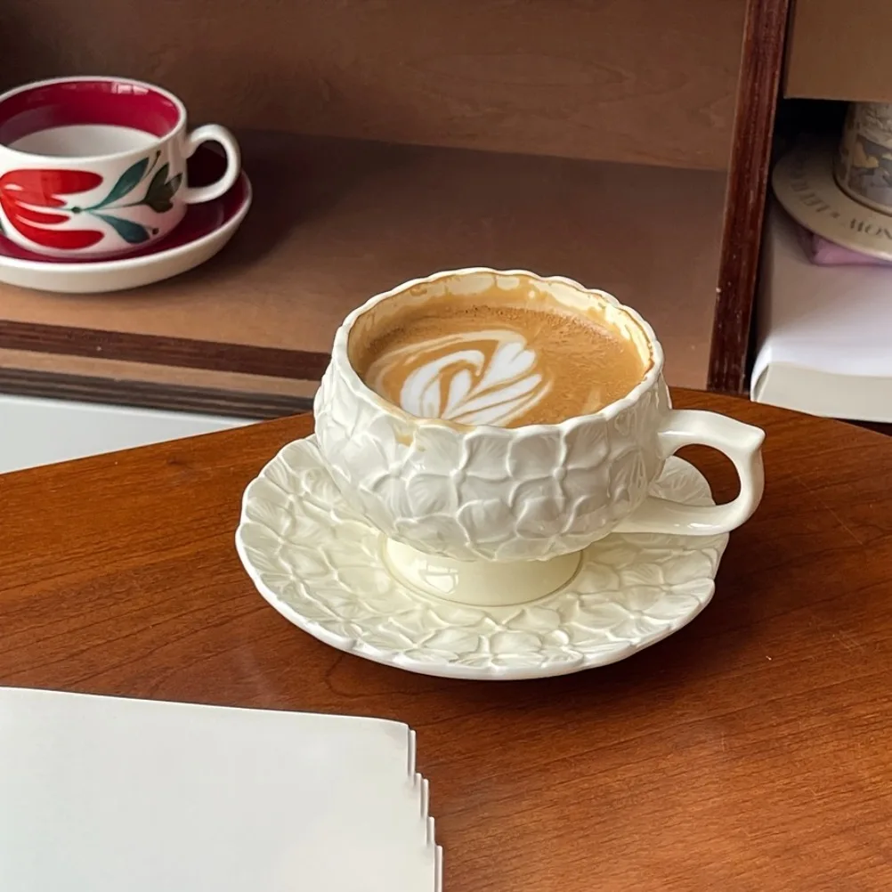 French Cream Relief Coffee Cup - Coffee Tea Flower recension och pris