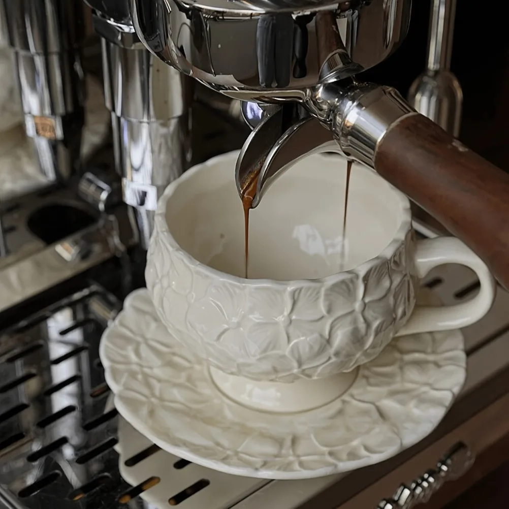 French Cream Relief Coffee Cup - Coffee Tea Flower recension och pris