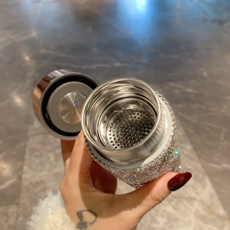 Bling Portable Thermos Cup wit - Coffee Tea Infuser recension och pris