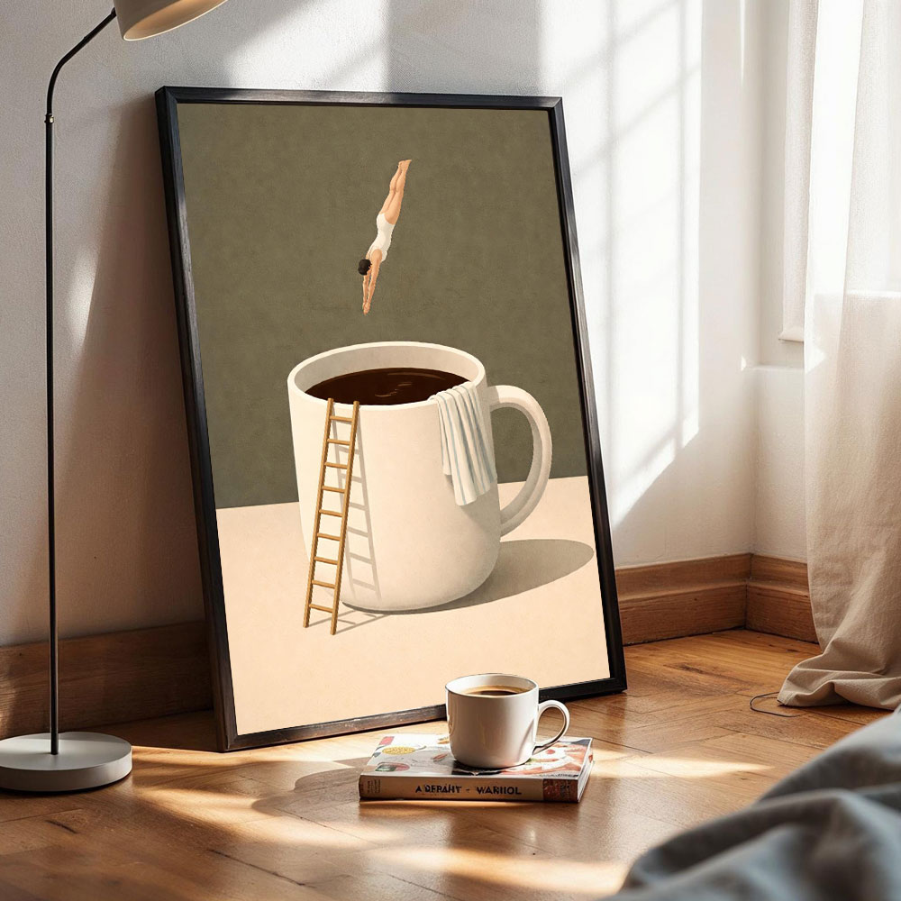 1pc frameless Coffee Adventure - Coffee Tea Poster recension och pris