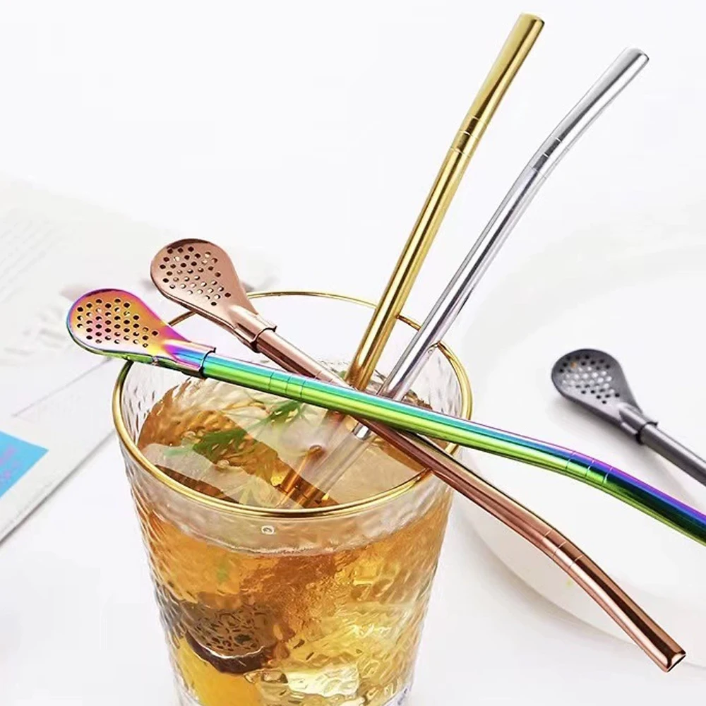 8pcs Filter Tea Straw Spoon Se - Coffee Tea Spoon recension och pris