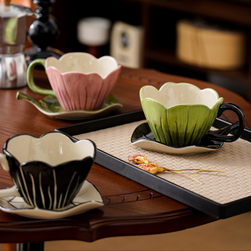 Irregular Hand-painted Coffee  - Coffee Tea Flower recension och pris