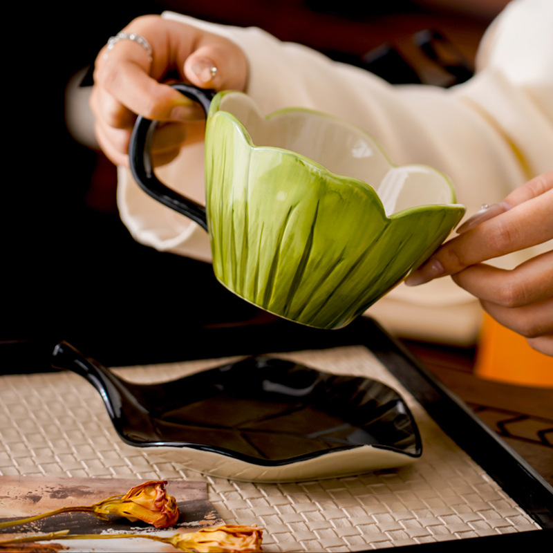 Irregular Hand-painted Coffee  - Coffee Tea Flower recension och pris