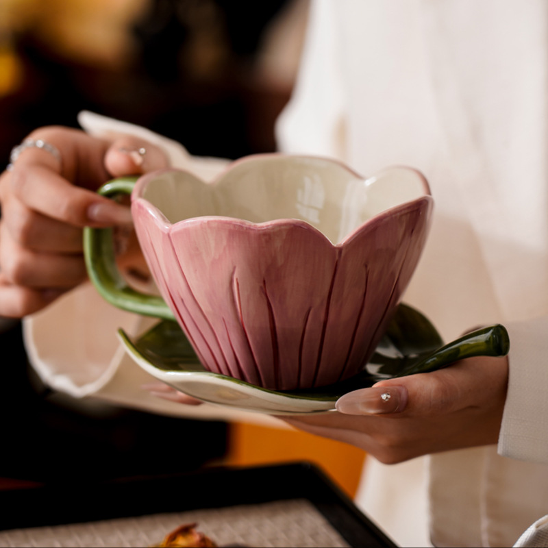 Irregular Hand-painted Coffee  - Coffee Tea Flower recension och pris