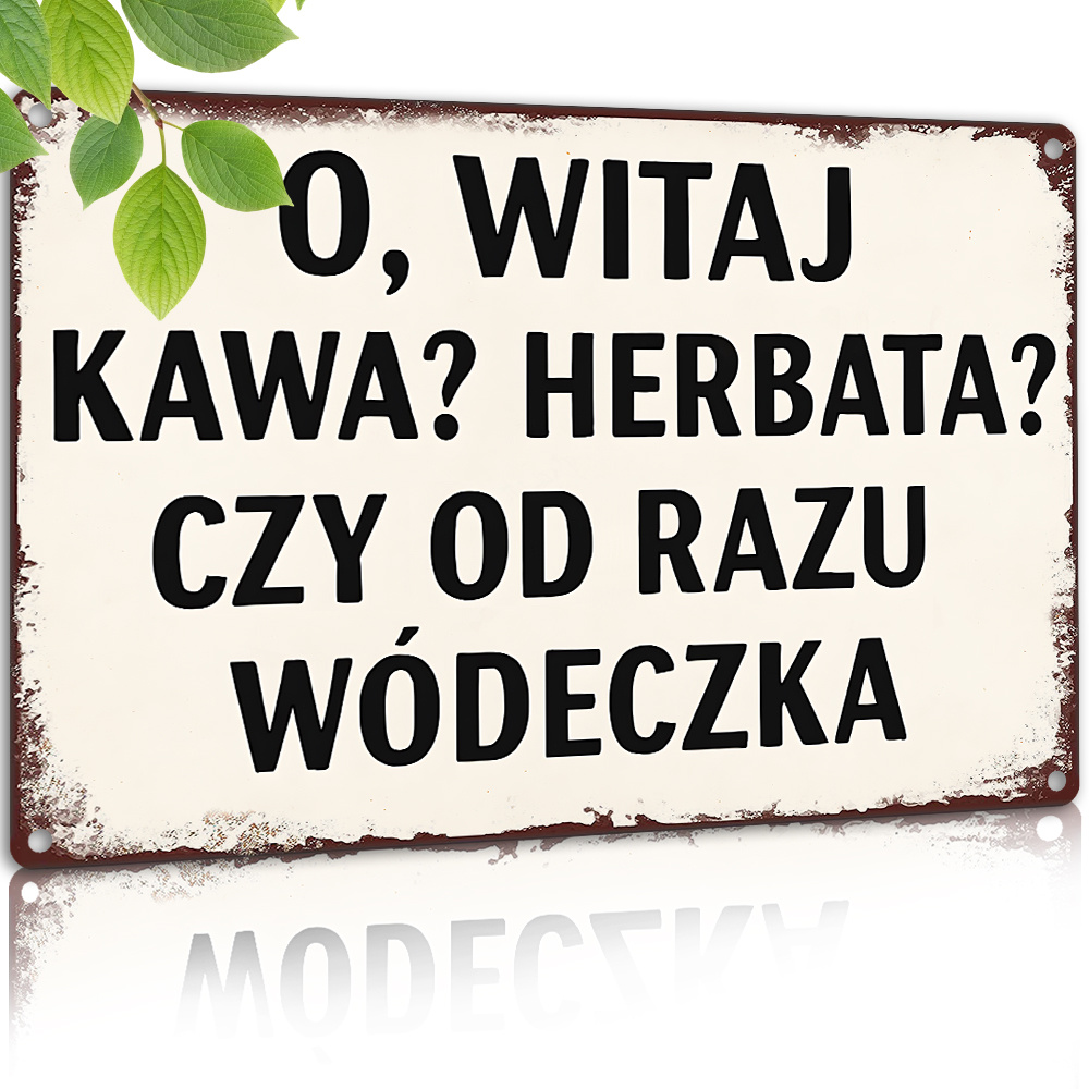 Vintage Metal Sign, Polish Fun - Coffee Tea Quotes recension och pris