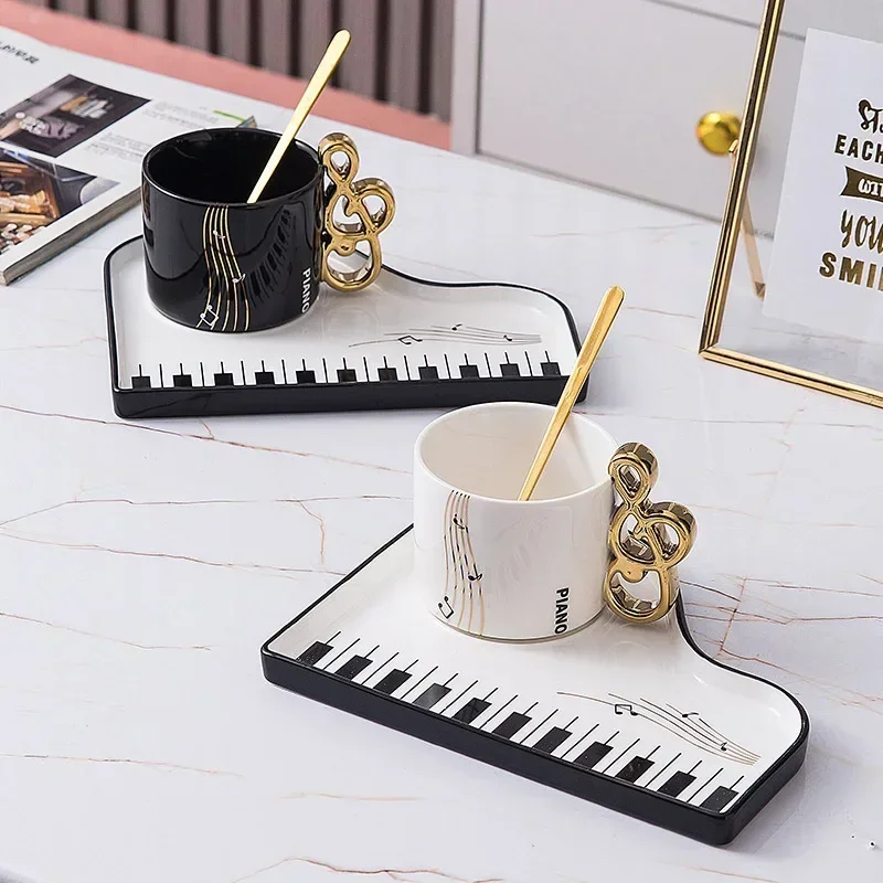 200ml Creative Piano Coffee Mu - Coffee Tea Spoon recension och pris
