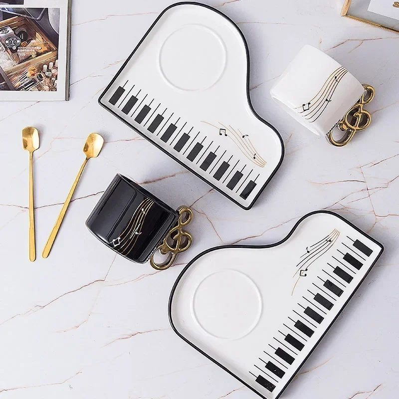 200ml Creative Piano Coffee Mu - Coffee Tea Spoon recension och pris