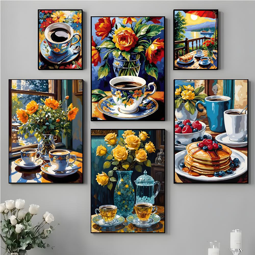 Art Afternoon tea coffee cup P - Coffee Tea Poster recension och pris