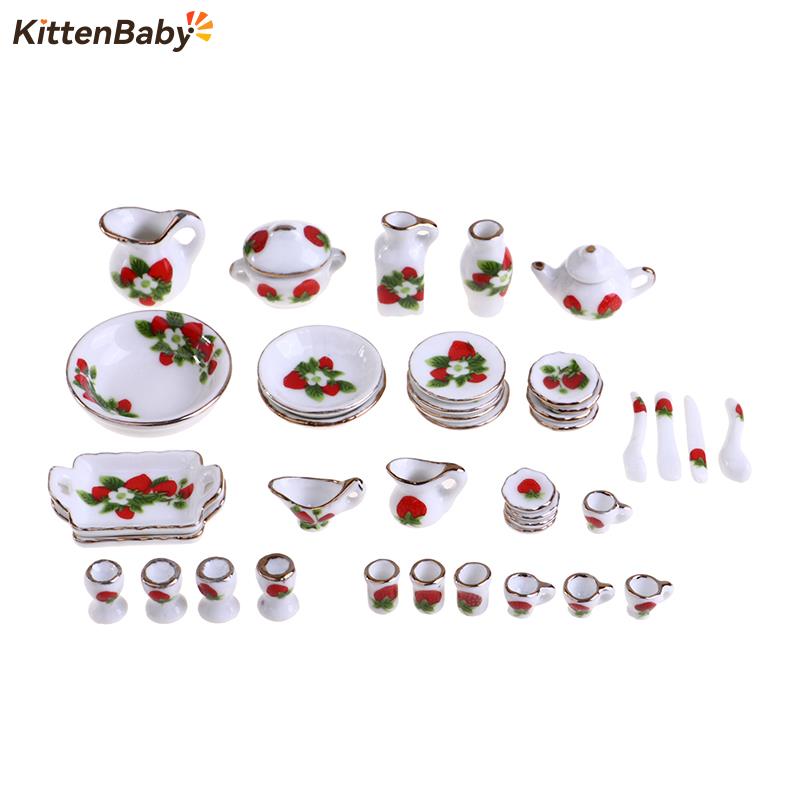 1 Set 1:12 Miniature Doll Hous - Coffee Tea Flower recension och pris