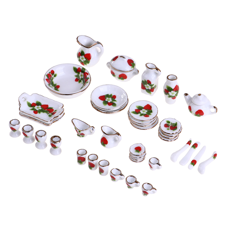 1 Set 1:12 Miniature Doll Hous - Coffee Tea Flower recension och pris