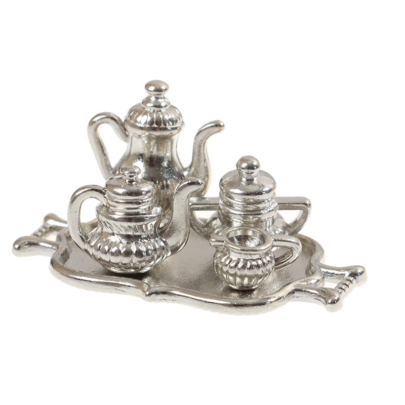 Dollhouse Miniature Silver Met - Young Tea Coffee recension och pris