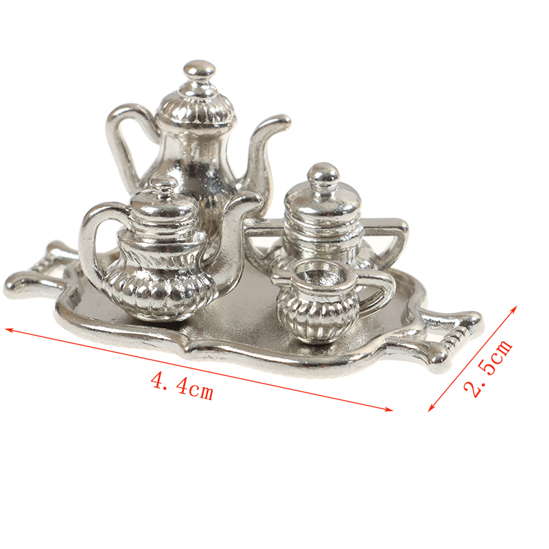 Dollhouse Miniature Silver Met - Young Tea Coffee recension och pris