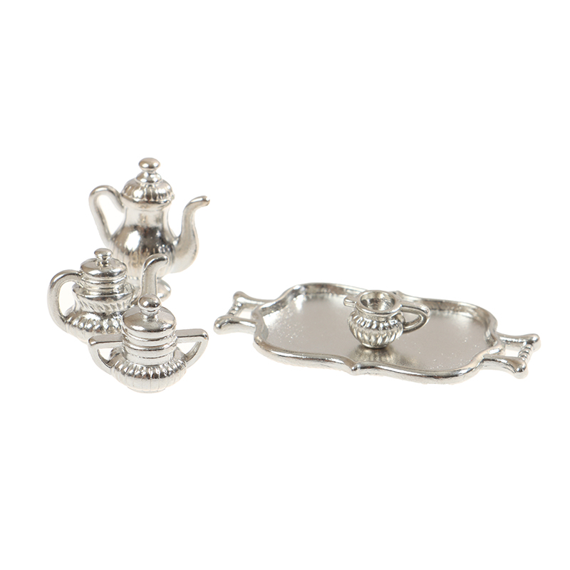 Dollhouse Miniature Silver Met - Young Tea Coffee recension och pris