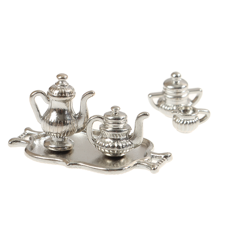 Dollhouse Miniature Silver Met - Young Tea Coffee recension och pris