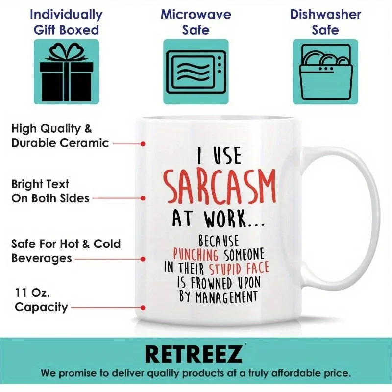 I Use Sarcasm At Work Because  - Coffee Tea Quotes recension och pris