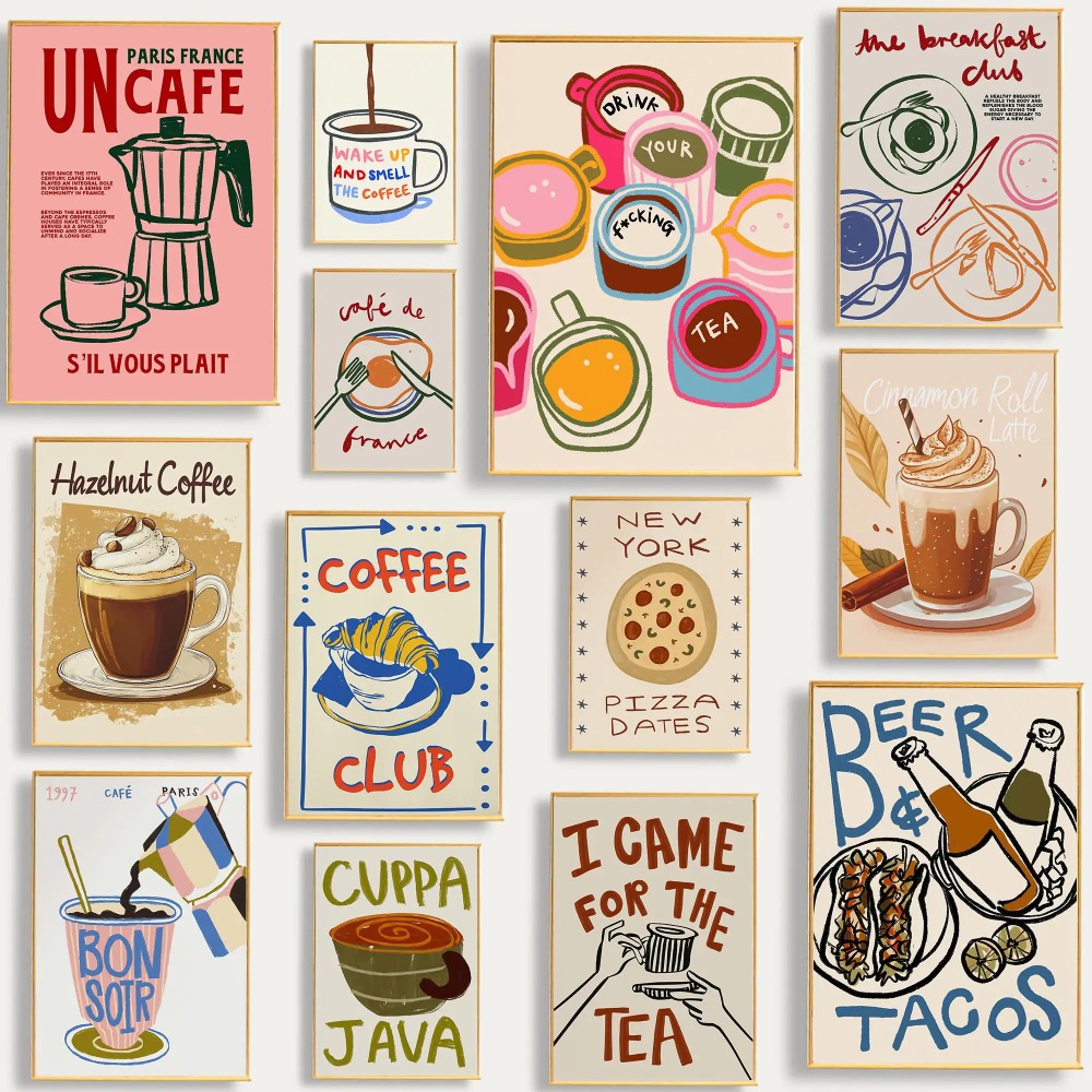 Coffee Shop Afternoon Tea Croi - Coffee Tea Poster recension och pris