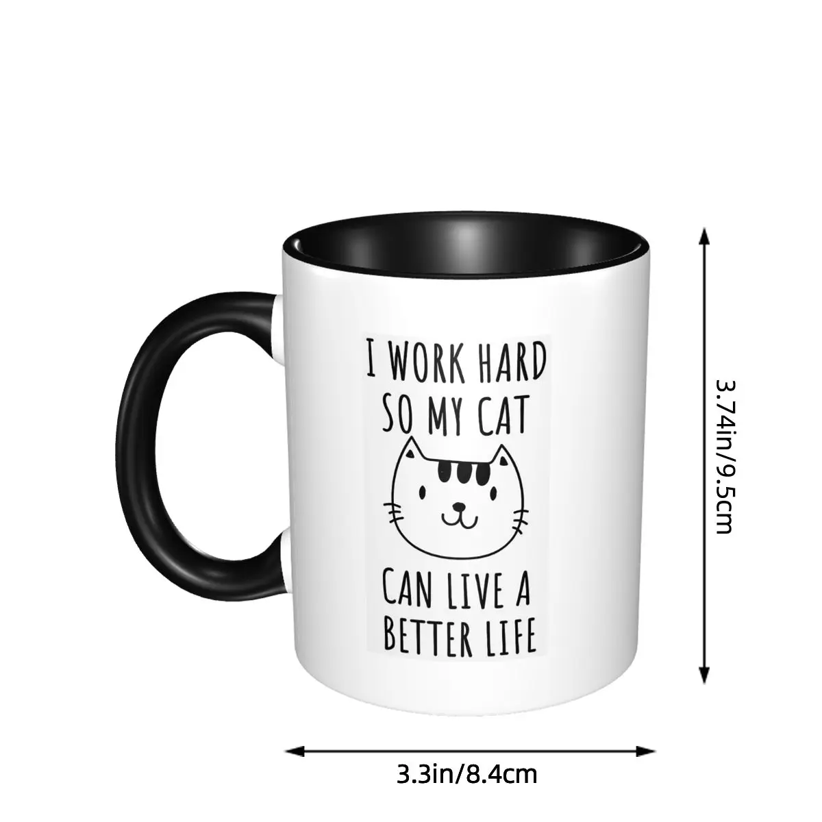 Quote Cat I Work Hard So My Ca - Coffee Tea Quotes recension och pris