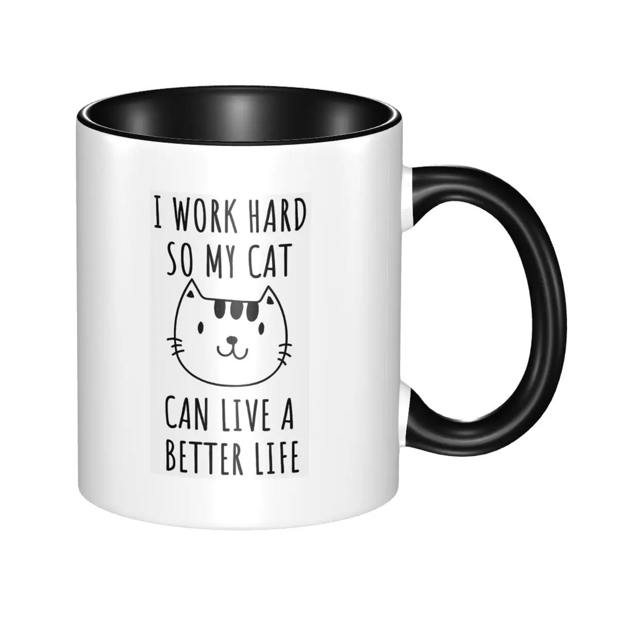 Quote Cat I Work Hard So My Ca - Coffee Tea Quotes recension och pris