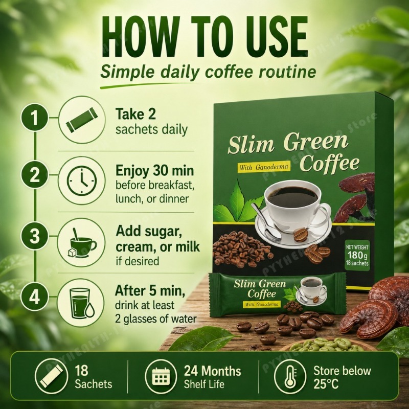 Slim Green Coffee Ganoderma Gr - Coffee Tea For Weight Loss recension och pris