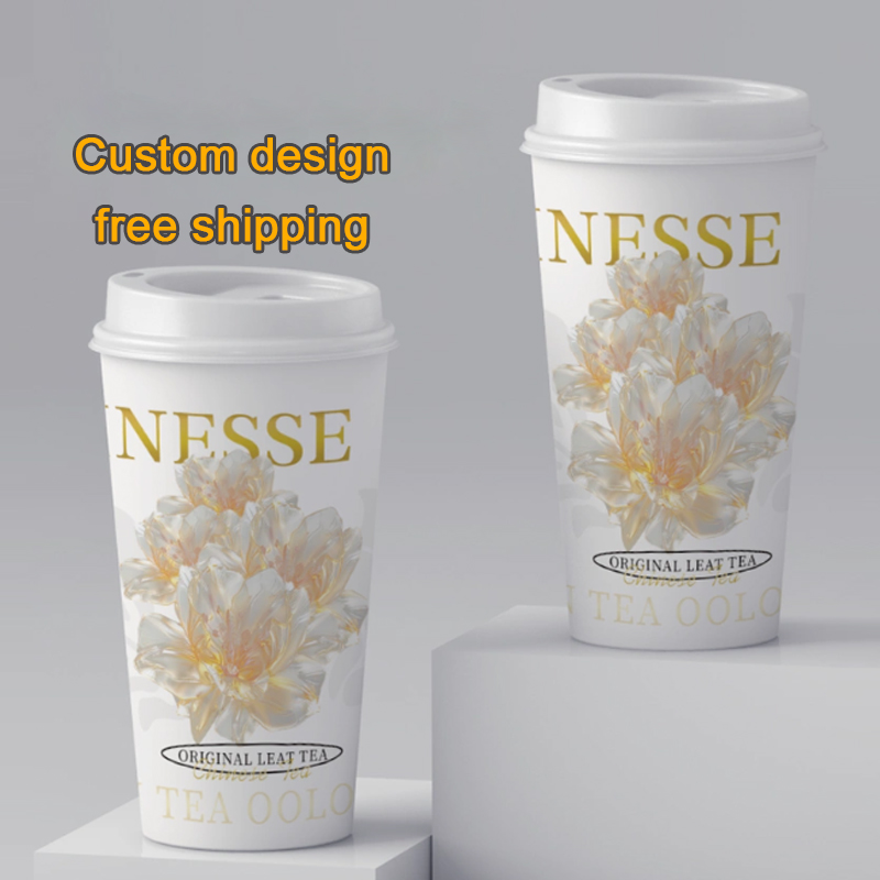 LOGO Custom Thickened Disposab - Coffee Tea Flower recension och pris