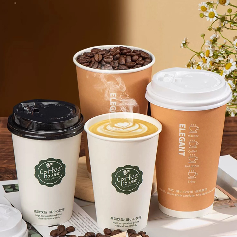 LOGO Custom Thickened Disposab - Coffee Tea Flower recension och pris