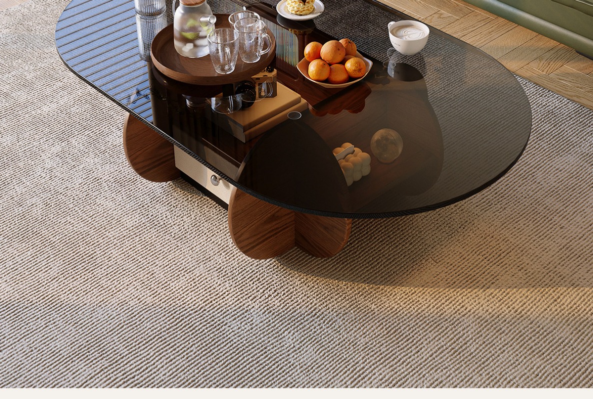 Small niche oval solid wood co - Young Tea Coffee recension och pris