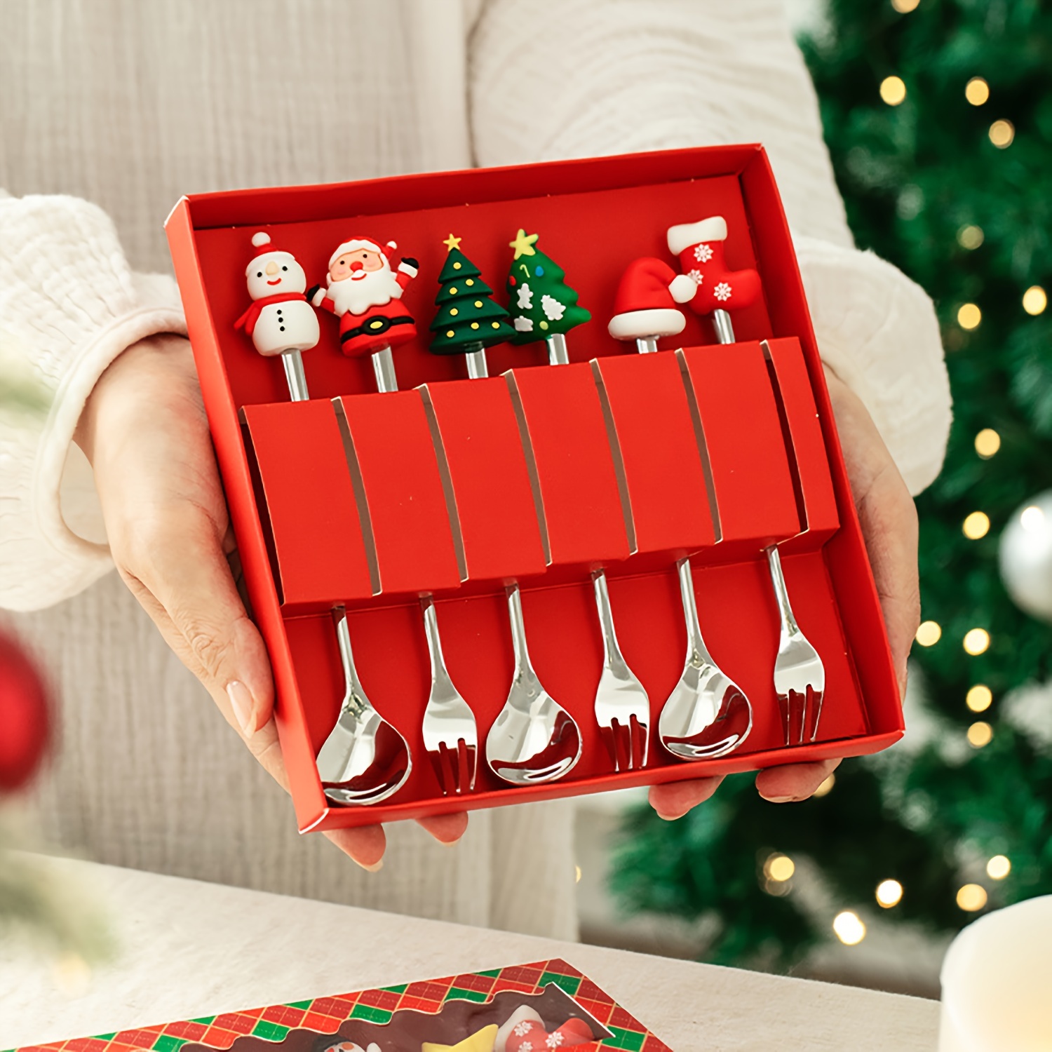 1Set Creative Christmas Fork A - Coffee Tea House recension och pris